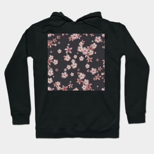 Gentle pattern with pink tropical flowers Hoodie